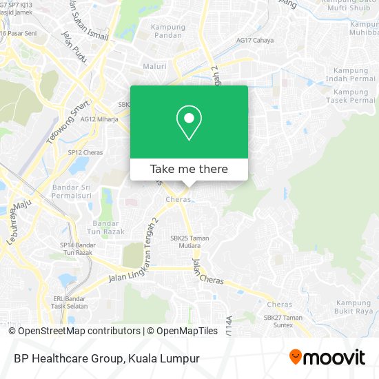 BP Healthcare Group map