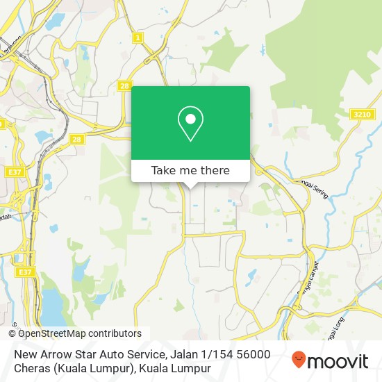 New Arrow Star Auto Service, Jalan 1 / 154 56000 Cheras (Kuala Lumpur) map