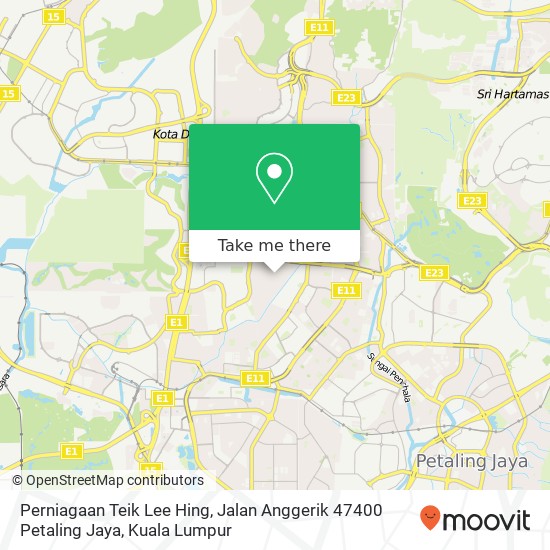 Perniagaan Teik Lee Hing, Jalan Anggerik 47400 Petaling Jaya map
