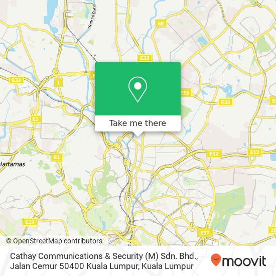 Peta Cathay Communications & Security (M) Sdn. Bhd., Jalan Cemur 50400 Kuala Lumpur