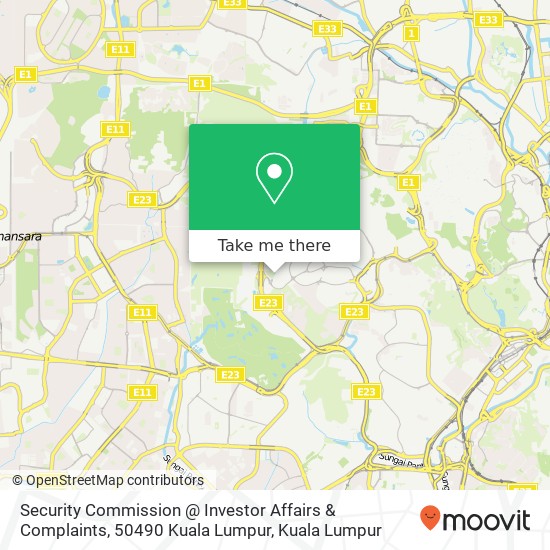 Security Commission @ Investor Affairs & Complaints, 50490 Kuala Lumpur map