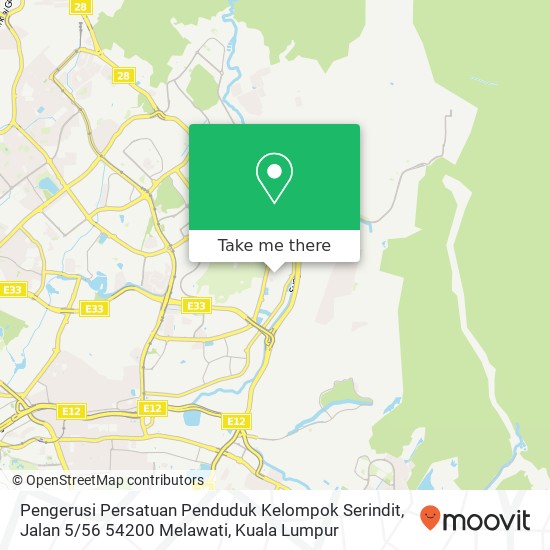 Pengerusi Persatuan Penduduk Kelompok Serindit, Jalan 5 / 56 54200 Melawati map