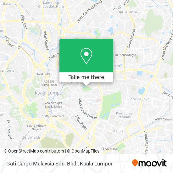 Peta Gati Cargo Malaysia Sdn. Bhd.