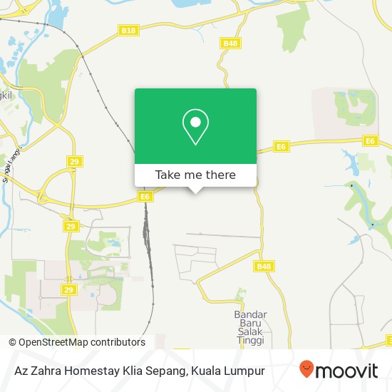 Az Zahra Homestay Klia Sepang map