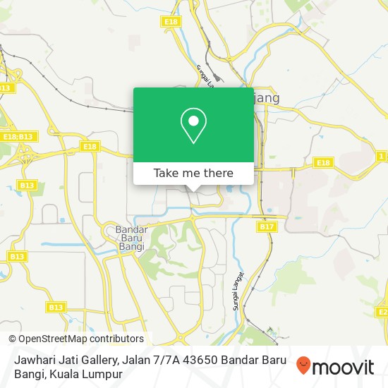 Peta Jawhari Jati Gallery, Jalan 7 / 7A 43650 Bandar Baru Bangi