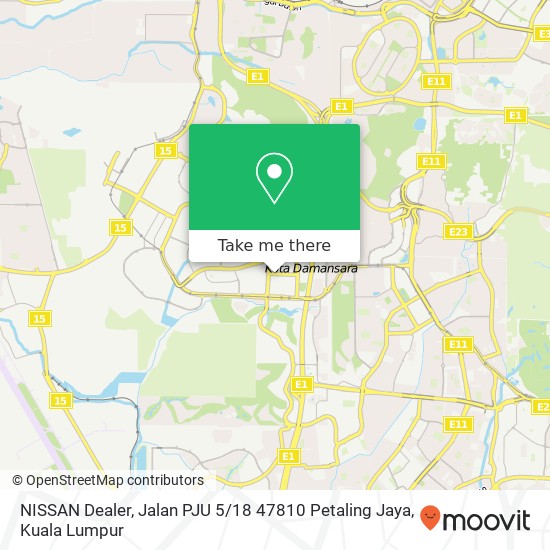 NISSAN Dealer, Jalan PJU 5 / 18 47810 Petaling Jaya map