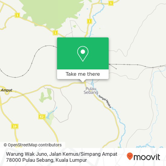 Warung Wak Juno, Jalan Kemus / Simpang Ampat 78000 Pulau Sebang map