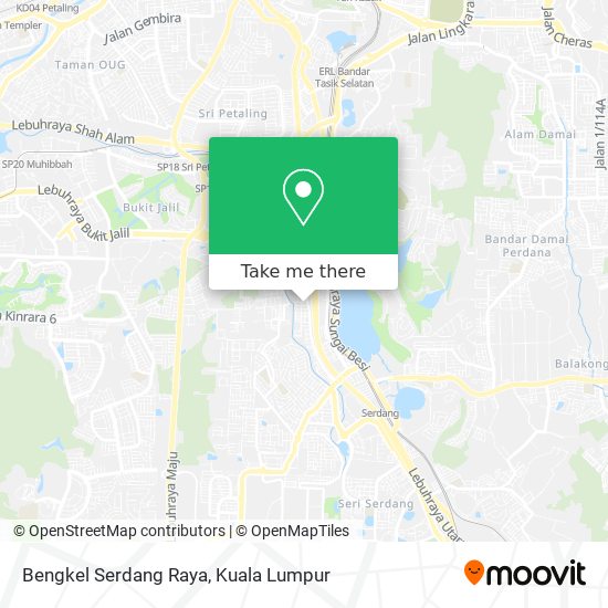 Bengkel Serdang Raya map