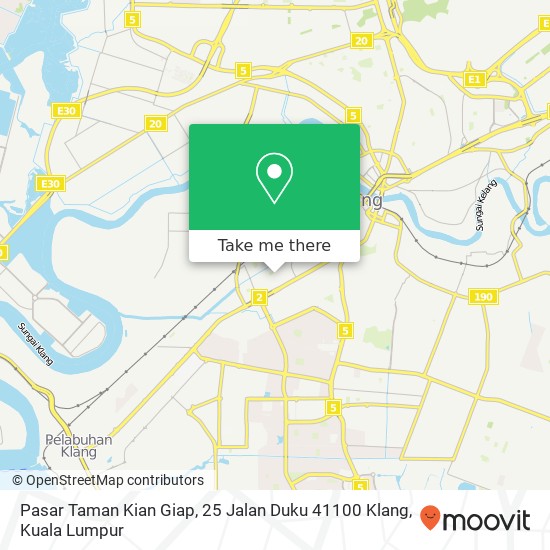 Pasar Taman Kian Giap, 25 Jalan Duku 41100 Klang map