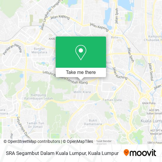 Peta SRA Segambut Dalam Kuala Lumpur