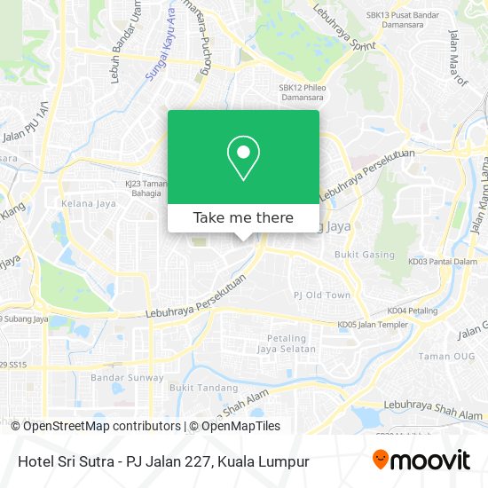 Peta Hotel Sri Sutra - PJ Jalan 227