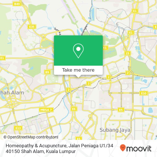 Homeopathy & Acupuncture, Jalan Peniaga U1 / 34 40150 Shah Alam map