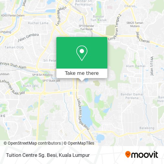 Tuition Centre Sg. Besi map