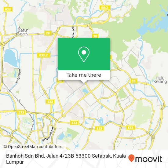 Banhoh Sdn Bhd, Jalan 4 / 23B 53300 Setapak map