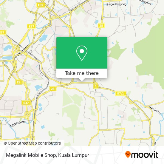 Peta Megalink Mobile Shop
