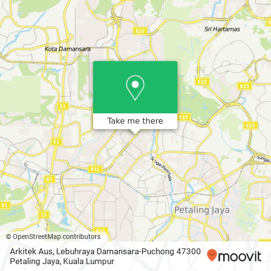 Arkitek Aus, Lebuhraya Damansara-Puchong 47300 Petaling Jaya map