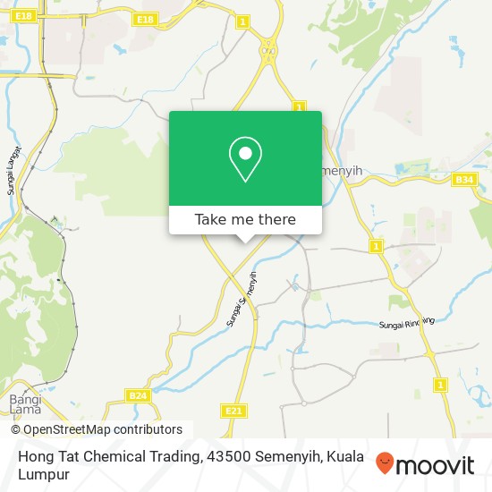 Peta Hong Tat Chemical Trading, 43500 Semenyih