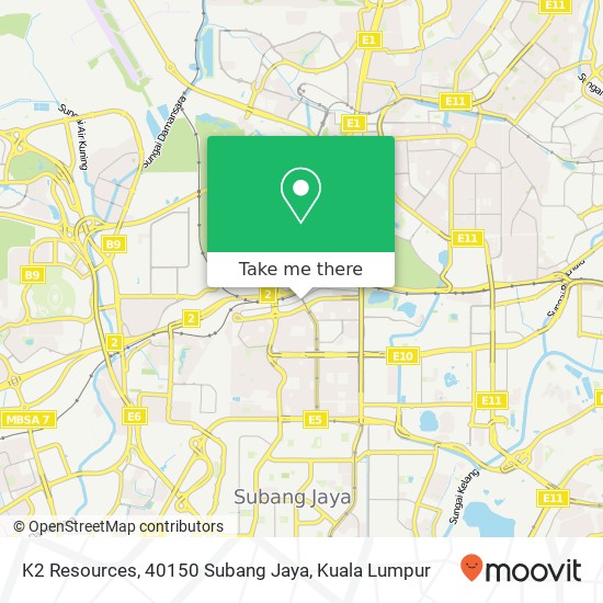 K2 Resources, 40150 Subang Jaya map