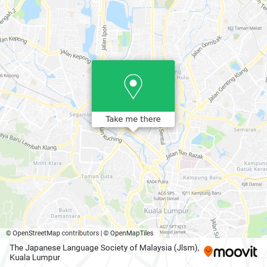 The Japanese Language Society of Malaysia (Jlsm) map