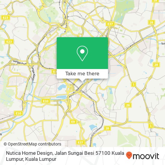 Peta Nutica Home Design, Jalan Sungai Besi 57100 Kuala Lumpur
