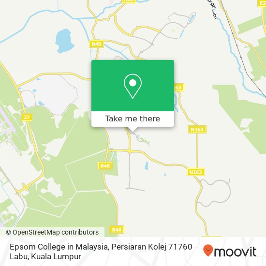 Peta Epsom College in Malaysia, Persiaran Kolej 71760 Labu