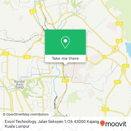 Exsol Technology, Jalan Seksyen 1 / 26 43000 Kajang map