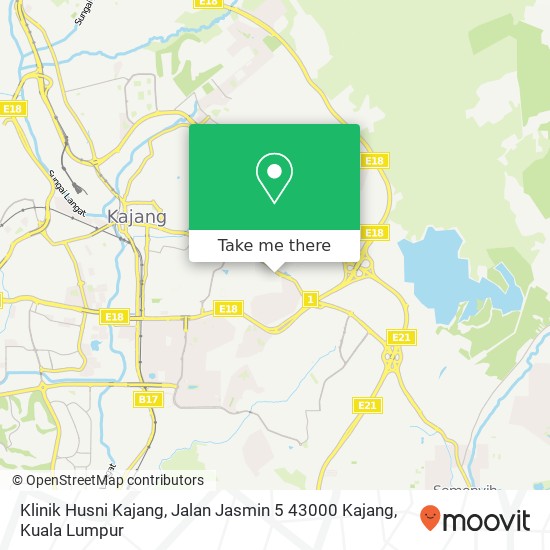 Klinik Husni Kajang, Jalan Jasmin 5 43000 Kajang map