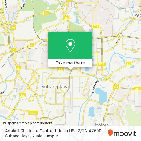 Adalaff Childcare Centre, 1 Jalan USJ 2 / 2N 47600 Subang Jaya map