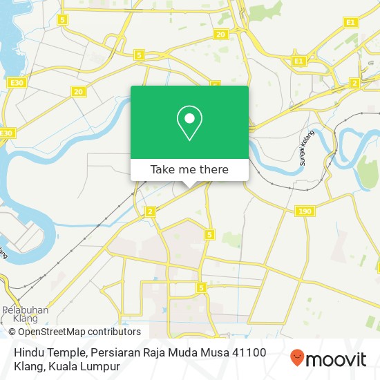 Hindu Temple, Persiaran Raja Muda Musa 41100 Klang map