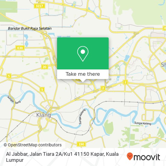 Peta Al Jabbar, Jalan Tiara 2A / Ku1 41150 Kapar