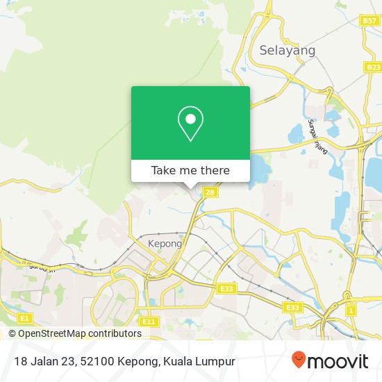 18 Jalan 23, 52100 Kepong map