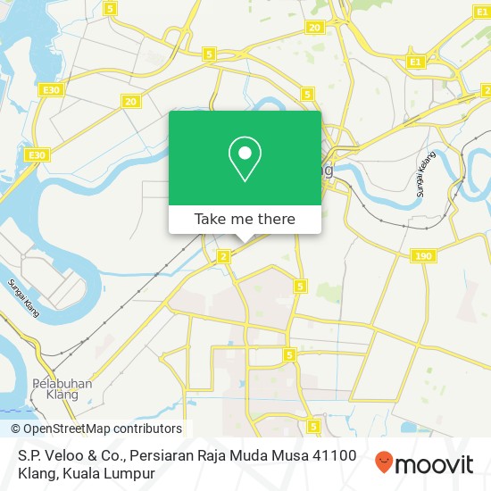 Peta S.P. Veloo & Co., Persiaran Raja Muda Musa 41100 Klang