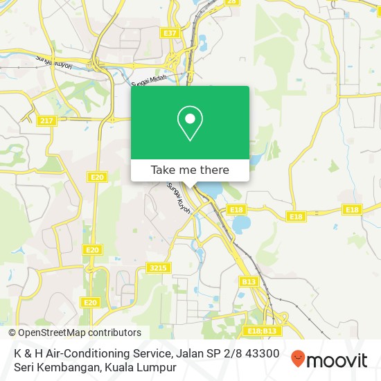 K & H Air-Conditioning Service, Jalan SP 2 / 8 43300 Seri Kembangan map