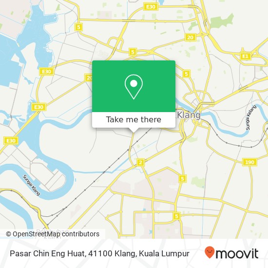 Peta Pasar Chin Eng Huat, 41100 Klang