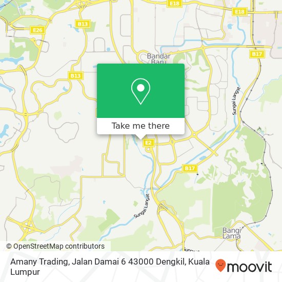Amany Trading, Jalan Damai 6 43000 Dengkil map
