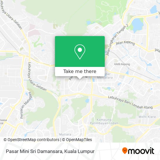 Peta Pasar Mini Sri Damansara