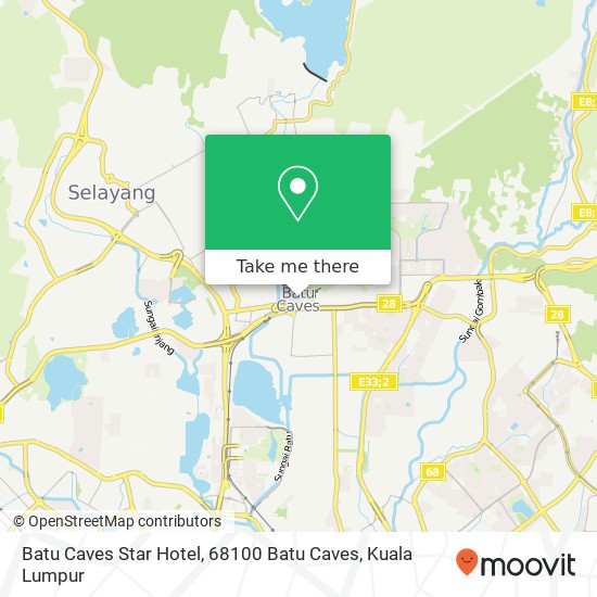 Batu Caves Star Hotel, 68100 Batu Caves map