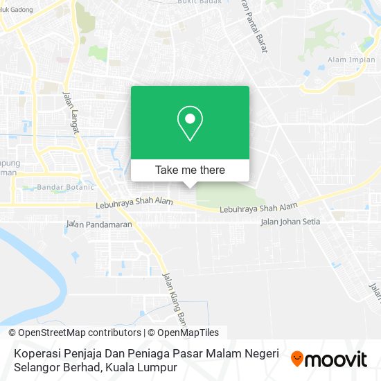 Koperasi Penjaja Dan Peniaga Pasar Malam Negeri Selangor Berhad map