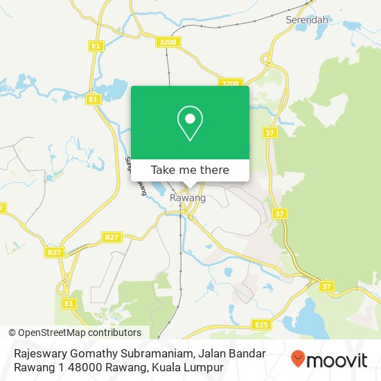 Rajeswary Gomathy Subramaniam, Jalan Bandar Rawang 1 48000 Rawang map