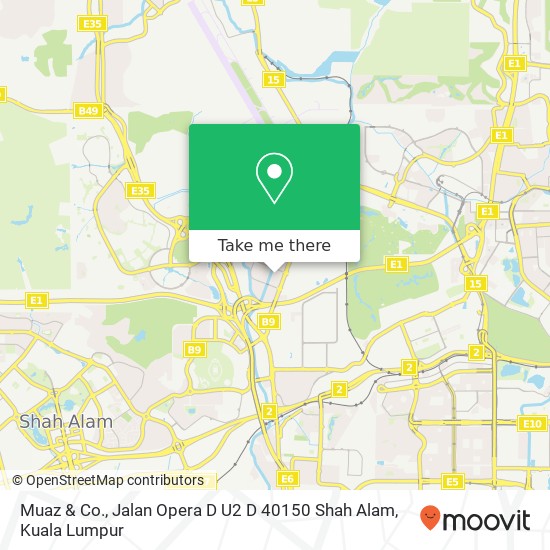 Muaz & Co., Jalan Opera D U2 D 40150 Shah Alam map