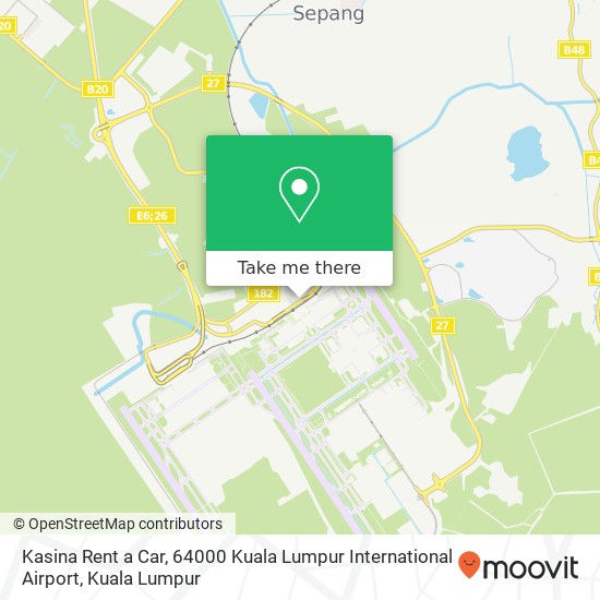 Kasina Rent a Car, 64000 Kuala Lumpur International Airport map
