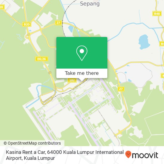 Peta Kasina Rent a Car, 64000 Kuala Lumpur International Airport