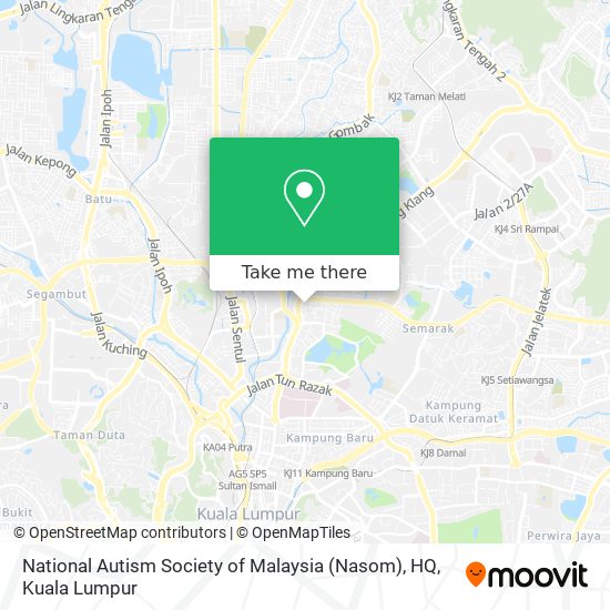 National Autism Society of Malaysia (Nasom), HQ map