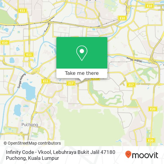 Infinity Code - Vkool, Lebuhraya Bukit Jalil 47180 Puchong map