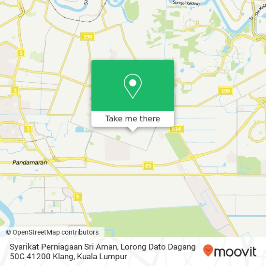 Syarikat Perniagaan Sri Aman, Lorong Dato Dagang 50C 41200 Klang map