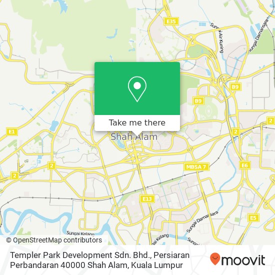 Peta Templer Park Development Sdn. Bhd., Persiaran Perbandaran 40000 Shah Alam