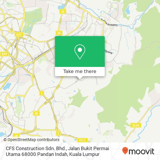 CFS Construction Sdn. Bhd., Jalan Bukit Permai Utama 68000 Pandan Indah map