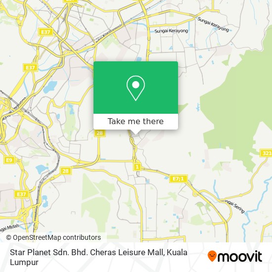 Star Planet Sdn. Bhd. Cheras Leisure Mall map