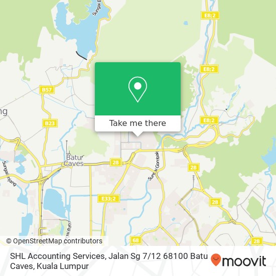 Peta SHL Accounting Services, Jalan Sg 7 / 12 68100 Batu Caves