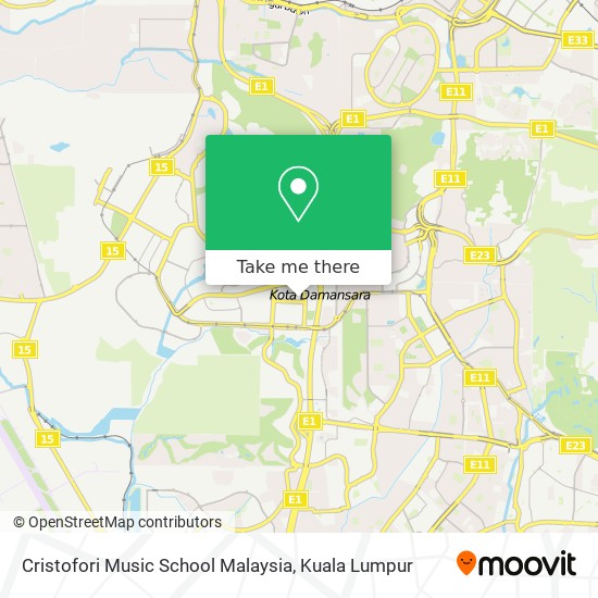 Cristofori Music School Malaysia map